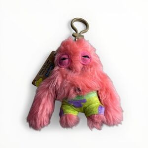 Patrick Star - 4.5" SpongeBob Fuggler Plush Clip-On Keyring. Beige Button. NEW